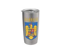 Roumanie, Steagul Romaniei, emblème patriotique roumain Gobelet isotherme en acier inoxydable double paroi