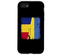 Roumanie Ukraine Demi Drapeau Roumain Ukrainien Patrimoine Coque pour iPhone SE (2020) / 7/8