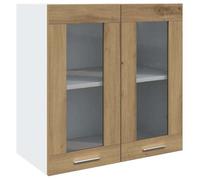 ROUMEI®Armoire murale de cuisine - Cabinet murale de cuisine/salon - ""Lyon"" avec porte vitrée Chêne artisanal 60 x 31 x 60 cm - 2