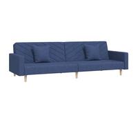 Roumei®Canapé-lit - Sofa convertible - 2 Ans Garantie - à 2 places avec deux oreillers bleu tissu jfd3942