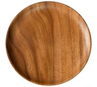Round Acacia Wood Serving Tray 20cm Japanese Style