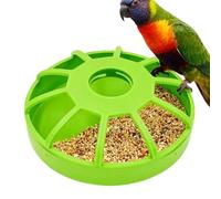 Round Bird Feeder - Spill Proof Feeding Tray, Cage Accessory with Non Slip Design, Pet Supply, Poultry Equipment, Feeding Station for Keeping Seeds Clean Fresh Accessible Multiple Small Medium Birds