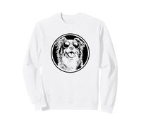 Round Black Logo Blue Merle Australian Shepherd Lover Sweatshirt