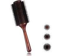 Round Boar Bristle Brush Nylon Bristles Brush for Women and Men for Styling and Straightening (Diameter 6cm)