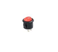 Round boat switch rocker power red, black, white button 6a/250vac 10A 125VAC 1/2/5/10 PCs NWPNLXEA(ON-OFF Red 2PIN,One Size)