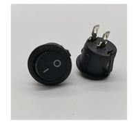Round boat switch rocker switch KCD1-103-8 with 20mm opening NWPNLXEA(Black-2PIN-2-Gear)
