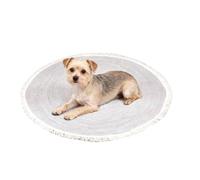 Round Cat Scratching Mat, Cotton Rope Rug, Washable Floor Pad with Tassel, Sturdy Comfortable, for Home Living Room Bedroom Playroom Entryway Apartment Dorm Porch Patio Pet Use