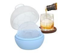 Round Chill Mold, Silicone Ice Sphere Tray System, Novelty Football Shape Freezer Maker Set, Reusable Beverage Cooling Ices Form, Ice Sphere with Fun Style, Cocktail Drink Accessory
