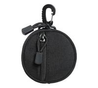Round Coin Purse - Multi-fonction Change Wallet For Money, Keys, Earphones & Lipstick | Compact Zipper Pouch For Cash, Cards, and Small Essentials, Portable Waist Bag & Pocket Organizer, noir, Voir la