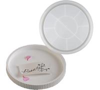 Round Concrete Mold Round Silicone Tray With Grooves For Resin Molds 22.5cm