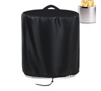 Round Cover for Fire Pit - 210D Oxford Cloth 46-74x36-46cm | Waterproof Dustproof Fireplace Protector | Heavy Duty Bonfire Guard for Patio Camping Backyard Outdoor Gatherings