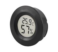 Round Digital Humidity Gauge - Temperature Hygrometer, Guitar Case Meter, Indoor Climate Sensor | Suitable for Tank Jars Home Room Monitoring Control Accurate Readings Compact Display Environment Tool