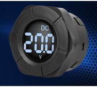 Round Digital LCD Display DC0-300V Voltmeter Car Voltage Meter Monitor Volt Tester