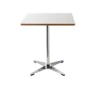 Round Dining Table Small Space Coffee Table Metal Base Wood Top 60cm | Wood Top & Polished Metal Base Table for Small Living Rooms,Cafes,Balconies & Commercial Reception(60cm)