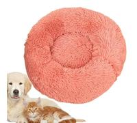 Round Donut Cuddler Dog Bed, Calming Cat Cuddler Bed, Plush Pet Sleeping Bed, Snoozing Bed For Pets, Donut Dog Bed For Little Dogs, Kitten Cuddler Bed, Soft Cat Sleeping Bed, Cozy Pet Bed For Cats