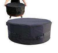 Round Fire Pit Guard - Sealed Internal Hydro Fuse Seam, 600D Solution Dyed Weatherproof Oxford , Anti Condensation Downward Mesh Air Vents, Heavy Duty High Tension Toggle Buckle Straps | For