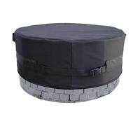Round Fire Pit Guard - Waterproof Outdoor Cover, Durablee Wood Burning Fireplace Shield, Heavy-Duty Patio Accessory, Weather-Resistant Yard Equipment | Compact Garden Maintenance Tool Efficient Fire