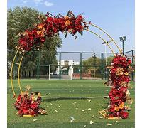 Round Garden Arch, Metal Wedding Arch for Outdoor Decoration, Easy Assembly Party Decor, Sturdy Support Feet, Perfect for Garden Events and Celebrations