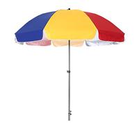Round Garden Balcony Umbrella Beach with Ruffles Waterproof and Sun Protection Height Adjustable Table Umbrella for Back