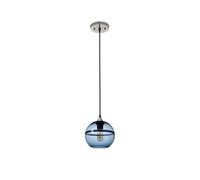 Round Glass Hanging Lamp Lampshade, E27 Screw Ceiling Pendant Light, Industrial Style Chandelier Fixtures, Bedroom Dining Room Bar Decorative Lamps(B,25cm)