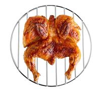 Round Grill Rack, Stainless Steel Cooking Grid, Elevated Roasting Tray, 48cmx18.9 inches Multi Purpose Grate, Compact Barbecue Accessory, Camping, Steaming, Kitchen, Backyard Use