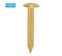 Round Head Nail Brazen Brass Vintage DIY Craft Fastener Installation Accessories Durable Small Size for Exquisite Box Toy House Wall Hanging Images Available in 10mm 15mm 18mm (10 mm de longueur)