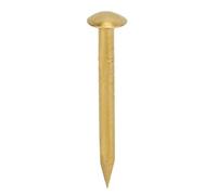 Round Head Nail Brazen Brass Vintage DIY Craft Fastener Installation Accessories Durable Small Size for Exquisite Box Toy House Wall Hanging Images Available in 10mm 15mm 18mm (18 mm de longueur)