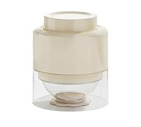 Round Ice Ball Mold - Slow Melting Spheres & Enhanced Drink Flavour, Modern Beige Pink Aesthetic, 8Cm X 5.5Cm X 9.2Cm + Leak Proof Cap, Food Grade PP Safety Material - For Whisky & Home Bar