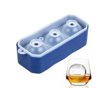 Round Ice Maker - Large Sphere Silicone Easy Release, Reusable Freezer Mould Tray,Slow Melting Sphere Design | Leakproof Drinks Chiller, Home Kitchen Fridge Restaurant Whiskey Bourbon Cocktail Gear