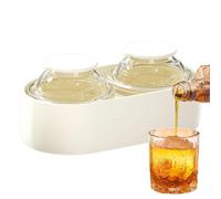 Round Ice Maker, Whiskey Ball Mold Tray, 5.35x2.24x2.87 Inches Silicone Mold With Easy Release Feature, Flexible Freezer Ice Tool, Kitchen Bar With Smooth Design, Drink Accessory For Party Use