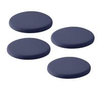 Round Memory Foam Seat Cushion Housse en Tissu Soie Zippée Et Amovible | Coussin D'assise À Retour Lent,Pour Adapté Aux Chaises De Salle À Manger Cuisine(Dark Blue,D 35cm(4PC))