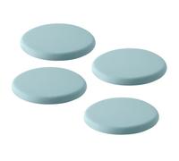 Round Memory Foam Seat Cushion Housse en Tissu Soie Zippée Et Amovible | Coussin D'assise À Retour Lent,Pour Adapté Aux Chaises De Salle À Manger Cuisine(Light Blue,D 45cm(4PC))