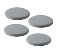 Round Memory Foam Seat Cushion Housse en Tissu Soie Zippée Et Amovible | Coussin D'assise À Retour Lent,Pour Adapté Aux Chaises De Salle À Manger Cuisine(Light Gray,D 50cm(4PC))