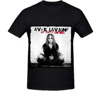 Round Neck T-Shirt My Happy Ending Rock Album Cover Mens Crew Neck Design T Shirts Short Sleeve Shirt Free Shi Black