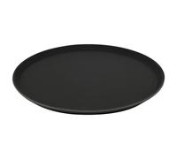 Round Non-Slip Plateau texturé caoutchouc Barware Service de boissons 35cm Noir