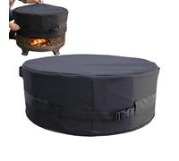 Round Outdoor Fire Pit Cover - Windproof Fireplace Protector Round | Patio Fireplace Windproof Cover - for Backyard Patio Yard Garden Winter Summer Rainy Days Vacation Home Farmers Farm
