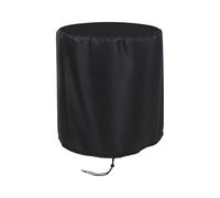 Round Outdoor Table Cover, Waterproof Black Protective Enclosure, Portable Furniture Dust Shield, Garden Patio Camping Side Table Cover, for Backyard Yard Park Outdoor Use 53x58cm 22.83in