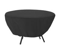 Round Patio Table Cover, Classic Accessories Outdoor Table Cover Patio Furniture Set Covers for Patio Furniture 127*58cm/50*23in(Dia*h) (black)