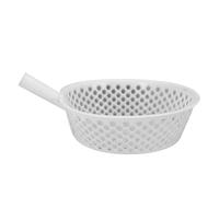 Round Plastic Sieve PP Soil Sifter Mesh with Handle Garden Soil Compost Sifter Thickened for Farming Food Screening Fish Shrimp Breeding White