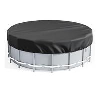 Round Pool Cover, Dustproof Sunproof Protection, Trampoline Style Guard, Lightweight Pool Covers for Outdoor, Balcony, Beach, Deck, Garden, Park, Adult, Children, Black Colored