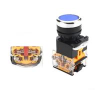 Round Push Button Switch LA38-11T Self-Locking Start Stop(blue)