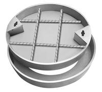Round Recessed Manhole Cover with Hook, Invisible Design, 304 Stainless Steel Sump Pump Cover for Park, Sidewalk, Yard, Garden(40 * 40cm/16 * 16in)