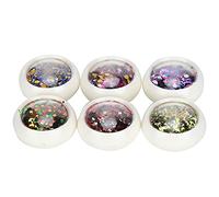 Round Sequins Plastic Colorful Glitter Decorative Crumbs DIY Adornment Supplies 6 Boxes Multicolor Sparkling Confetti for Wedding Party Crafts Scrapbooks Gift Bags Resin Molds