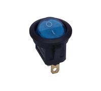Round Shape Dia20mm KCD1-101N-8 Rocker Switch ON-OFF Toggle Rocker Switch with 3-Pin Terminal Blue Light Button NWPNLXEA(DC12V)