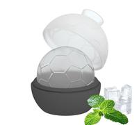 Round Silicone Ice Spheres - Football Shape Novelty Ice Mold Container, Easy Release Reusable Ices Ball Maker Tray, Silicone Freezer Mold for Whiskey Cocktail Drinks Juice Coffee Beverages