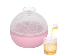 Round Silicone Ice Spheres - Football Shape Novelty Ice Mold Container, Easy Release Reusable Ices Ball Maker Tray, Silicone Freezer Mold for Whiskey Cocktail Drinks Juice Coffee Beverages