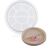 Round Silicone Mould 22.5 Cm-Tray With Grooves For Epoxy Resin