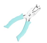 Round Single Hole Punch - Macaron Colored Coated Metal Plier | Cute Handheld Desktop Puncher With Soft Rubber Grip | Lightweight Tool For Paper Crafts Scrapbooking