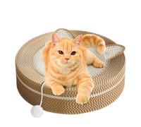 Round Sisal Cat Scratcher - Furniture Protector Pet Scratch Mat Toy | Natural Sisal Playing Ball Toy | Bedroom Balcony Study Dining Room Home Cat Interactive Sisal Scratching Board Pad