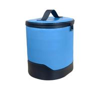 Round Soft Cooler Bag with Handle & Strap - Portable 39-Can Insulated Ice Bucket for Beach Camping Travel, Leakproof Lining, Folds Flat for Storage